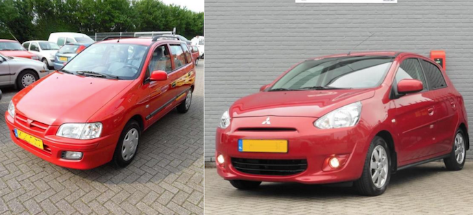 Even relativeren: zo’n 50% van de Nederlanders ziet hier twee exact dezelfde auto’s.