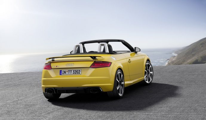 audi-tt-rs-roadster-yellow-rear